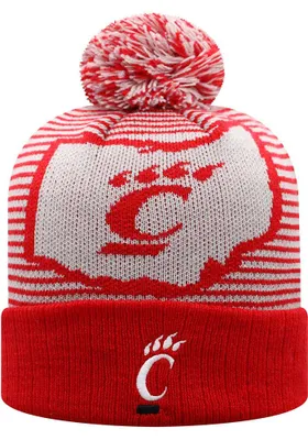 Top of the World Cincinnati Bearcats Black Lineup Cuff Pom Mens Knit Hat