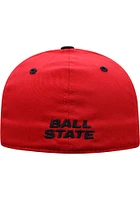 Top of the World Ball State Cardinals Red Rookie Design Youth Flex Hat