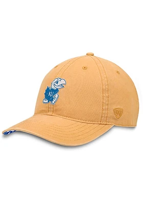 Top of the World Kansas Jayhawks Bragh Adjustable Hat - Brown
