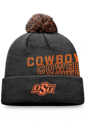 Top of the World Oklahoma State Cowboys Black 184V Cuff Pom Mens Knit Hat