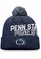 Top of the World Penn State Nittany Lions Navy Blue 184V Cuff Pom Design Graphic Mens Knit Hat