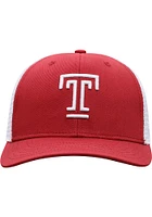 Top of the World Temple Owls BB Meshback Adjustable Hat - Maroon