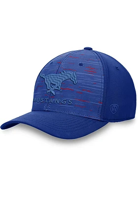 Top of the World SMU Mustangs Mens Blue Verdure Classic Design Flex Hat