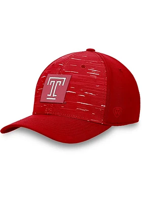 Top of the World Temple Owls Mens Maroon Verdure Design Style Flex Hat