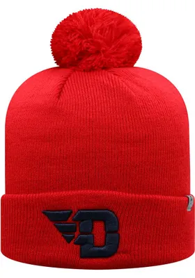 Top of the World Dayton Flyers Red TOW Pom Design Mens Knit Hat