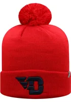 Top of the World Dayton Flyers Red TOW Pom Design Mens Knit Hat