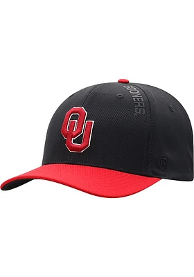 Top of the World Oklahoma Sooners Mens Black Reflex 2T Flex Hat