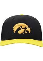 Top of the World Iowa Hawkeyes Mens Black Reflex One-Fit Flex Hat