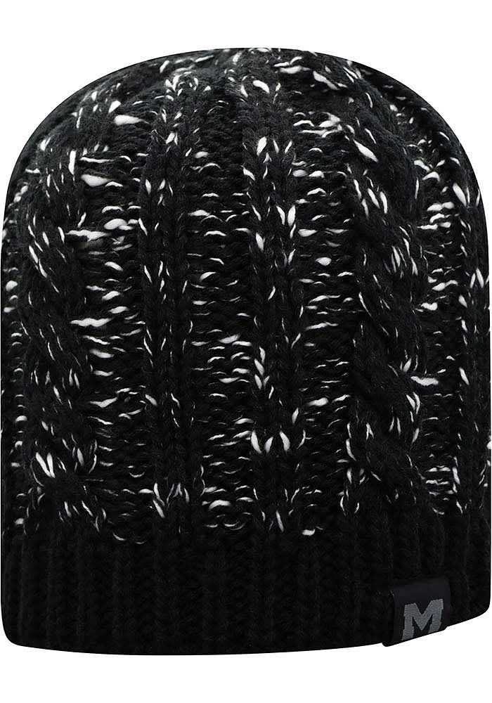 Top of the World Michigan Wolverines Black Speck Beanie Design Womens Knit Hat