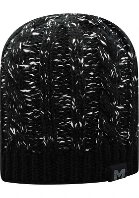 Top of the World Michigan Wolverines Black Speck Beanie Design Womens Knit Hat