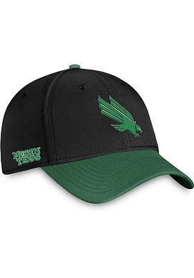 Top of the World North Texas Mean Green Mens Black 2T Reflex One-Fit Flex Hat