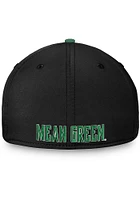 Top of the World North Texas Mean Green Mens Black 2T Reflex One-Fit Flex Hat