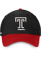 Top of the World Temple Owls Mens Black Reflex 2T One-Fit Flex Hat