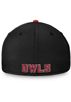 Top of the World Temple Owls Mens Black Reflex 2T One-Fit Flex Hat