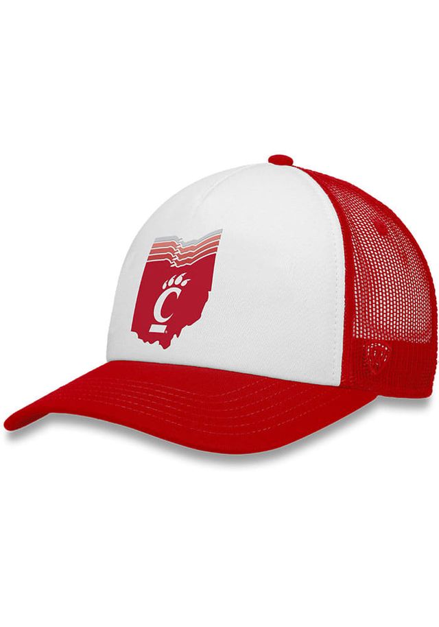 Top of the World Cincinnati Bearcats U Root State Trucker Adjustable Hat - White