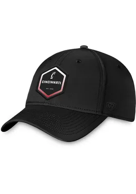 Top of the World Cincinnati Bearcats Mens Black Legend Flock Patch One-Fit Style Flex Hat