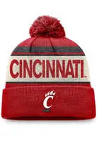 Top of the World Cincinnati Bearcats Black Primary Stripe Cuff Pom Mens Knit Hat