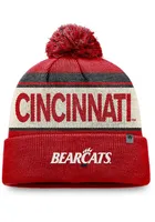 Top of the World Cincinnati Bearcats Black Primary Stripe Cuff Pom Mens Knit Hat