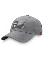 Top of the World Indiana Hoosiers OHT Flag Patch Tonal Camo Design Style Adjustable Hat - Grey