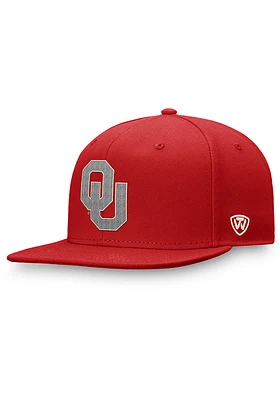 Top of the World Oklahoma Sooners Crimson True Classic Felt Logo Mens Snapback Hat
