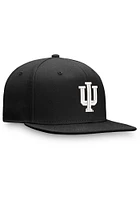 Top of the World Indiana Hoosiers Mens Black Iconic Flatbill One-Fit Design Logo Flex Hat