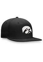 Top of the World Iowa Hawkeyes Mens Black Iconic Flatbill One-Fit Design Flex Hat