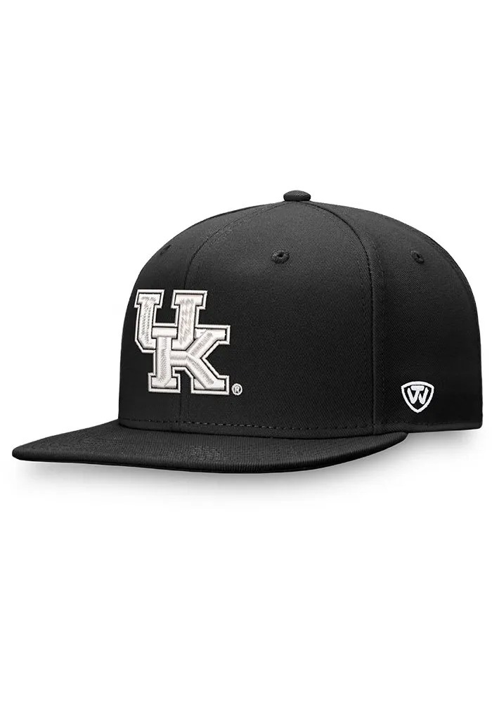 Top of the World Kentucky Wildcats Mens Black Iconic Flatbill One-Fit Design Flex Hat