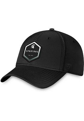 Top of the World Michigan State Spartans Mens Black Legend Flock Patch One-Fit Flex Hat