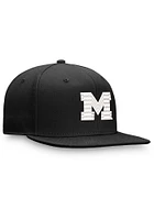Top of the World Michigan Wolverines Mens Black Iconic Flatbill One-Fit Flex Hat