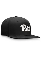 Top of the World Pitt Panthers Mens Black Iconic Flatbill One-Fit Design Flex Hat