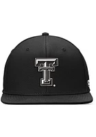 Top of the World Texas Tech Red Raiders Mens Black Iconic Flatbill One-Fit Design 2 Flex Hat