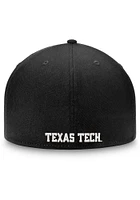 Top of the World Texas Tech Red Raiders Mens Black Iconic Flatbill One-Fit Design 2 Flex Hat