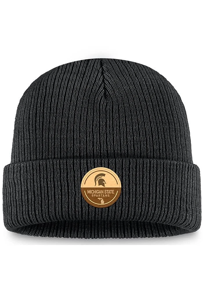 Top of the World Michigan State Spartans Black U Root Patch Cuff Design Mens Knit Hat