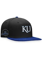 Top of the World Kansas Jayhawks Blue Iconic Side Patch 2T Design Mens Snapback Hat