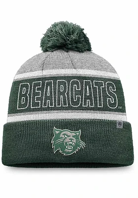 Top of the World Northwest Missouri State Bearcats Grey Primary Stripe Crown Cuff Pom Mens Knit Ha..