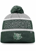 Top of the World Northwest Missouri State Bearcats Grey Primary Stripe Crown Cuff Pom Mens Knit Ha..