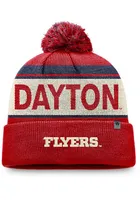 Top of the World Dayton Flyers Red Primary Cream Stripe Cuff Pom Mens Knit Hat