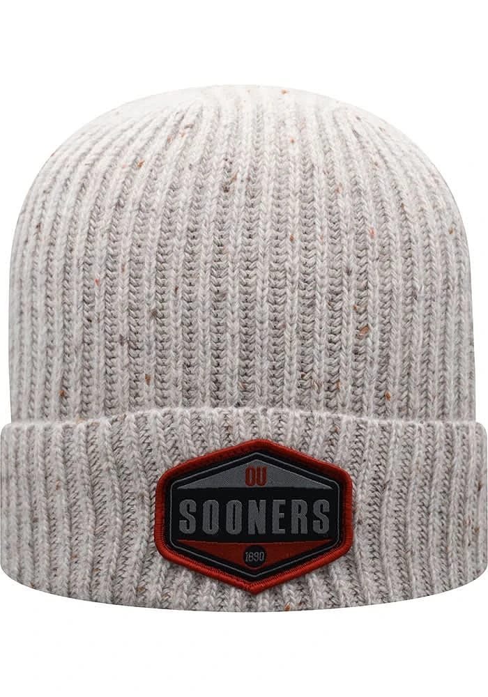 Top of the World Oklahoma Sooners Grey Alp Cuffed Mens Knit Hat