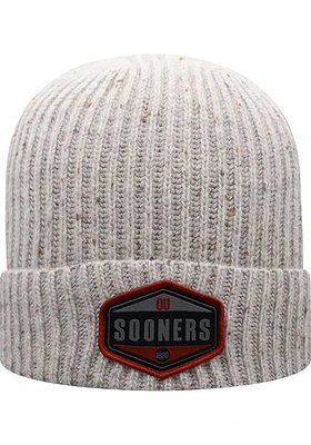 Top of the World Oklahoma Sooners Grey Alp Cuffed Mens Knit Hat