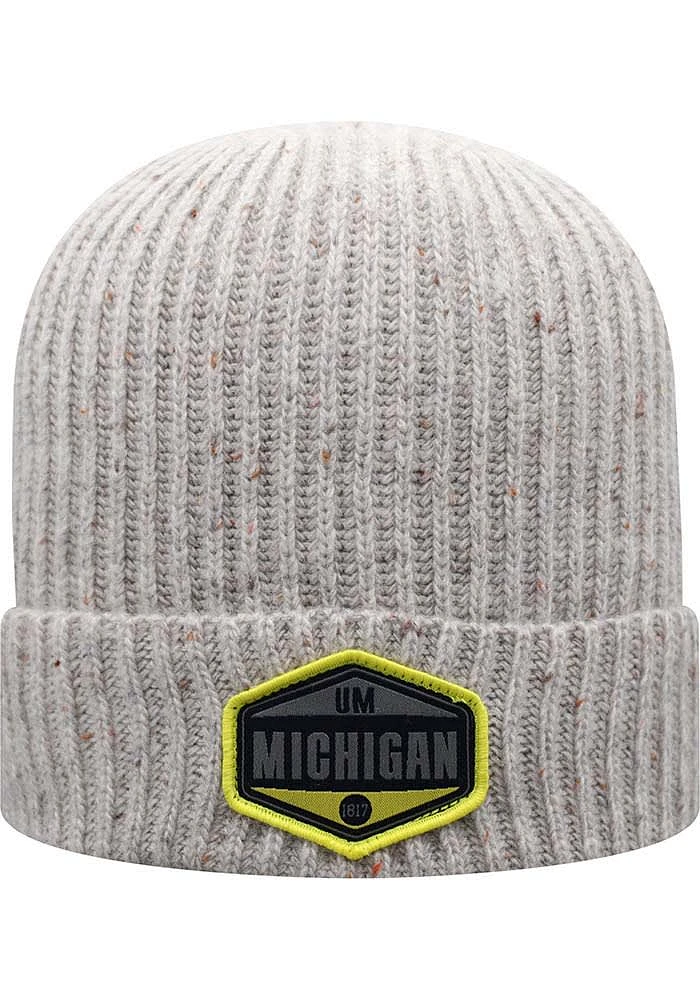 Top of the World Michigan Wolverines Grey Alp Cuff Mens Knit Hat