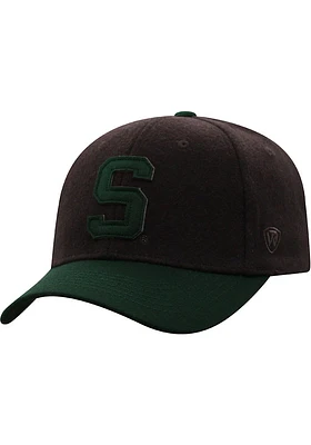 Top of the World Michigan State Spartans Natural 3 Adjustable Hat - Charcoal