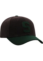 Top of the World Michigan State Spartans Natural 3 Adjustable Hat - Charcoal