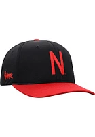 Top of the World Nebraska Cornhuskers Mens Black Reflex Flex Hat