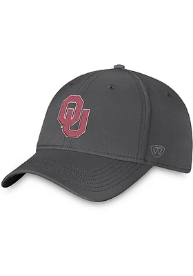 Top of the World Oklahoma Sooners Trainer Adjustable Hat - Charcoal