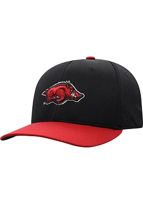 Top of the World Arkansas Razorbacks Mens Black Reflex 2T Flex Hat