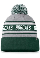 Top of the World Ohio Bobcats Grey Frigid Cuff Pom Mens Knit Hat