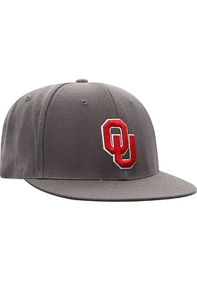 Top of the World Oklahoma Sooners Mens Charcoal Custom 3 Fitted Hat