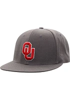 Top of the World Oklahoma Sooners Mens Charcoal Custom 3 Fitted Hat