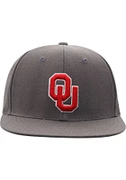 Top of the World Oklahoma Sooners Mens Charcoal Custom 3 Fitted Hat