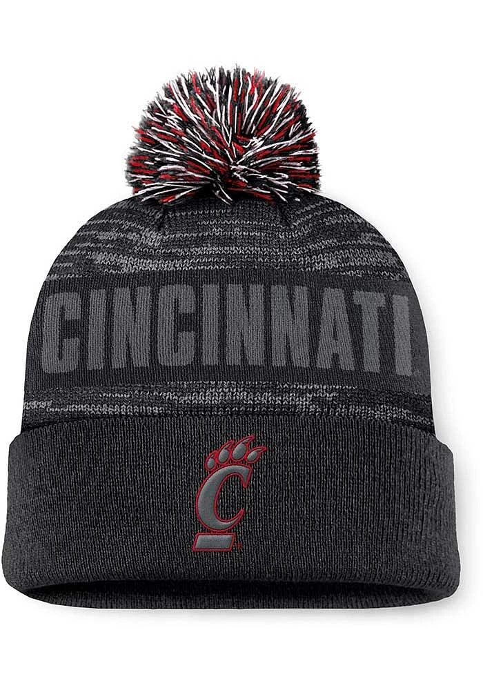 Top of the World Cincinnati Bearcats Black Colton Cuff Pom Mens Knit Hat